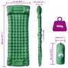 vidaXL Colch&oacute;n de camping autoinflable con almohada 1 persona verde
