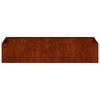vidaXL Jardinera oxidada 200x80x40 cm acero corten