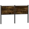 vidaXL Cabecero de madera de ingenier&iacute;a y acero roble ahumado 150 cm