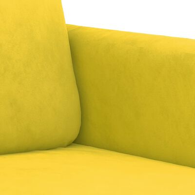 vidaXL Juego de sofás con cojines 2 piezas terciopelo amarillo