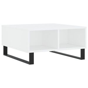 vidaXL Mesa de centro madera de ingenier&iacute;a blanco 60x60x30 cm