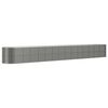 vidaXL Jardinera arriate acero recubrimiento polvo gris 620x80x68 cm