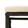 vidaXL Set muebles de jardín 6 piezas y cojines ratán sintético negro