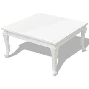 vidaXL Mesa de centro blanco brillante 80x80x42 cm