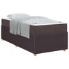 vidaXL Estructura de cama con colchón Marrón oscuro 80 x 200 cm tela