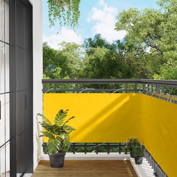 vidaXL Pantalla de Balc&oacute;n Amarillo 75 x 200 cm