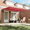 vidaXL Toldo Retr&aacute;ctil Rojo 400 x 300 cm Tela y Aluminio