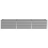 vidaXL Jardinera Gris Claro 240 x 80 x 45 cm Acero
