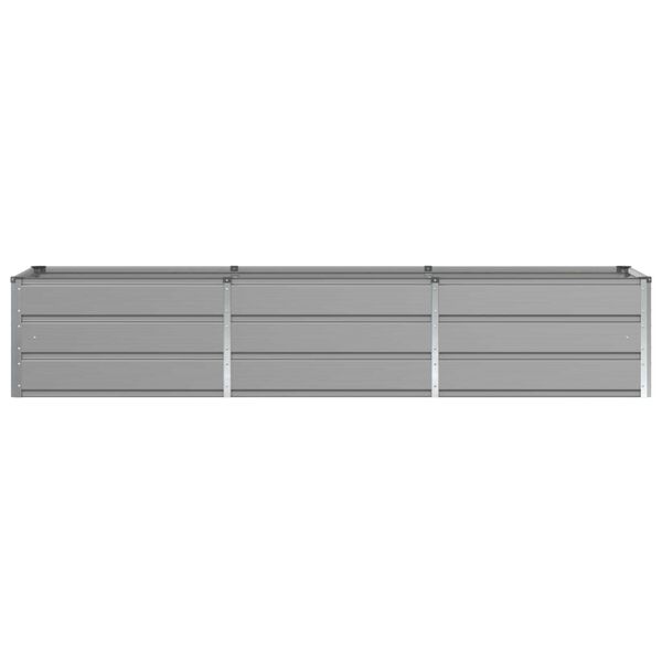 vidaXL Jardinera Gris Claro 240 x 80 x 45 cm Acero