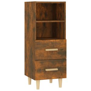 vidaXL Aparador madera contrachapada roble ahumado 34,5x34x90 cm