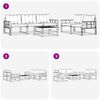 vidaXL Conjunto de sof&aacute;s de exterior con coj&iacute;n 6 pcs Natural y negro