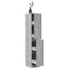 vidaXL Armario botiqu&iacute;n madera ingenier&iacute;a gris Sonoma 30x41x174,5 cm
