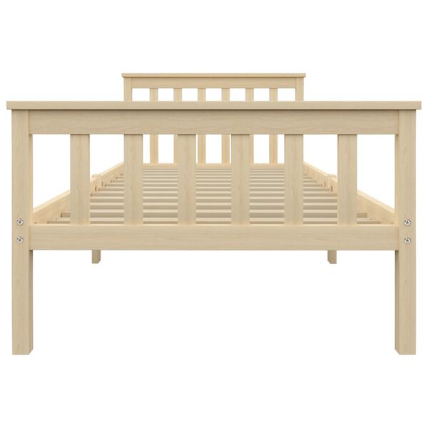 vidaXL Estructura de cama sin colch&oacute;n madera pino natural 100x200 cm