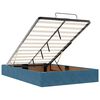 vidaXL Cama otomana con colch&oacute;n y LED terciopelo azul oscuro 120x190cm