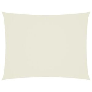 vidaXL Toldo de vela rectangular tela Oxford color crema 3x4 m