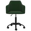 vidaXL Sillas de comedor giratorias 2 unidades terciopelo verde oscuro