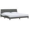 vidaXL Estructura de cama sin colch&oacute;n tela gris oscuro 200x200 cm