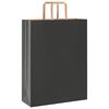 vidaXL Bolsas de papel con asas 50 uds negra 32x12x42 cm