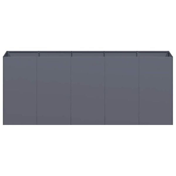 vidaXL Jardinera de acero laminado en frío antracita 200x40x80 cm