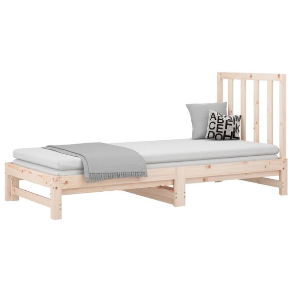 vidaXL Sof&aacute; cama extra&iacute;ble sin colch&oacute;n 2x(90x200) cm
