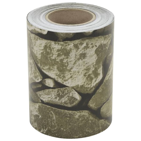 vidaXL Pantallas de privacidad jard&iacute;n 2 uds PVC piedra gris 35x0,19 m