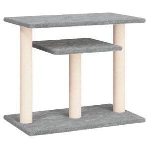 vidaXL Postes rascadores para gatos con plataformas gris claro 62,5 cm
