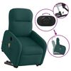 vidaXL Sill&oacute;n masaje el&eacute;ctrico reclinable elevable tela verde oscuro