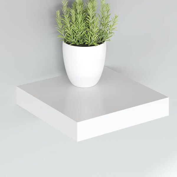 vidaXL Estante flotante pared 2 uds blanco y roble MDF 90x23,5x3,8 cm