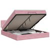 vidaXL Cama otomana con colch&oacute;n Rosa 160 x 200 cm Terciopelo