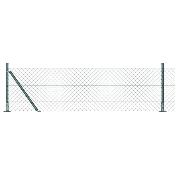 vidaXL Poste de Valla Verde 25 x 0,4 m (malla de 40 x 40 mm)