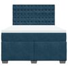 vidaXL Cama box spring con colch&oacute;n terciopelo azul 140x200 cm