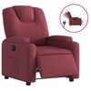 vidaXL Sill&oacute;n reclinable el&eacute;ctrico tela rojo tinto