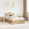 vidaXL Estructura de cama Sonoma 120 x 200 cm Madera de pino macizo