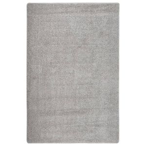 vidaXL Alfombra peluda antideslizante gris claro 200x290 cm