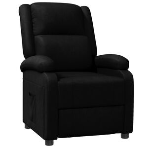 vidaXL Sill&oacute;n reclinable de cuero sint&eacute;tico negro