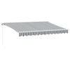 vidaXL Toldo retr&aacute;ctil manual con LED antracita y blanco 350x250 cm