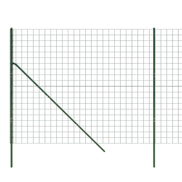 vidaXL Cerca de alambre de acero galvanizado verde 1,8x10 m