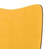 vidaXL Silla de relajaci&oacute;n reposapi&eacute;s terciopelo PVC amarillo mostaza