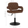 vidaXL Silla de comedor giratoria tela marr&oacute;n