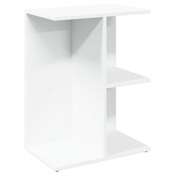 vidaXL Mesita de noche madera contrachapada blanco 46,5x29x61cm