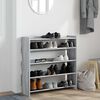 vidaXL Mueble zapatero madera contrachapada gris sonoma 80x25x81 cm