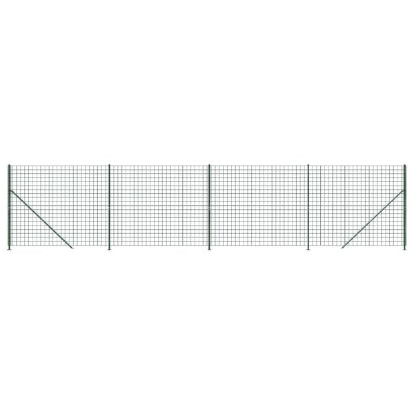 vidaXL Cerca de alambre con brida verde 1,6x10 m