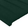 vidaXL Cabecero de cama verde oscuro 80x5x118/128 cm Terciopelo