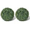 vidaXL Arbusto de bolas Boj artificial H27 cm 2 unidades