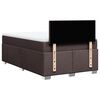 vidaXL Cama box spring con colch&oacute;n tela marr&oacute;n oscuro 120x190 cm