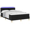 vidaXL Cama Box Spring LED con colch&oacute;n con LED Negro 160 x 200 cm tela
