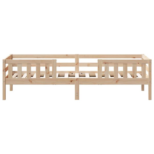 vidaXL Estructura de cama sin colch&oacute;n madera maciza de pino 100x200 cm