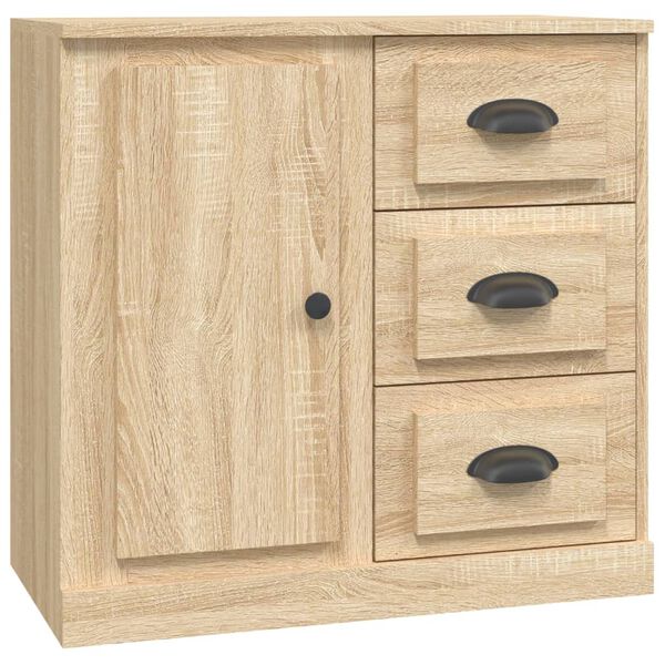 vidaXL Aparador de madera contrachapada roble Sonoma 70x35,5x67,5 cm