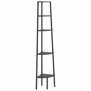 vidaXL Estanter&iacute;a de esquina de 5 niveles negra 45,5x31,5x180 cm