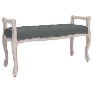 vidaXL Banco de tela gris oscuro 110x45x60 cm
